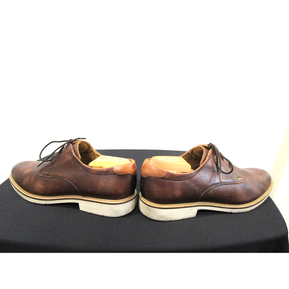Florsheim Norwalk Brown Leather White Sole Plain Toe Oxford Shoes Men 9.5 M main image 4